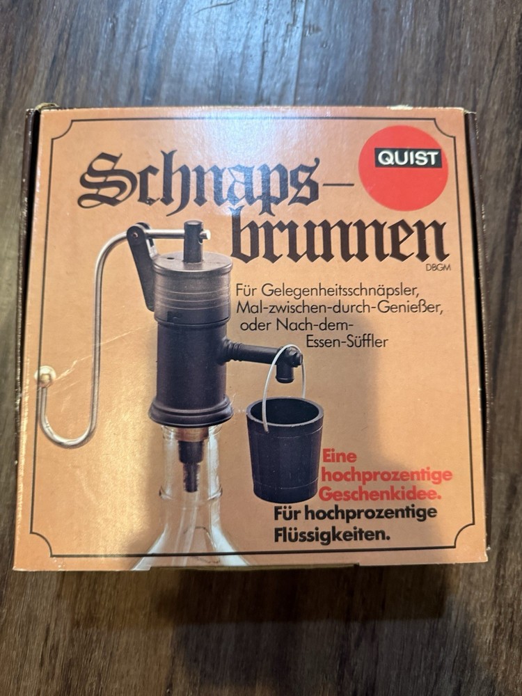 Vintage Schnaps-Brunnen German Schnaps Pump In Box