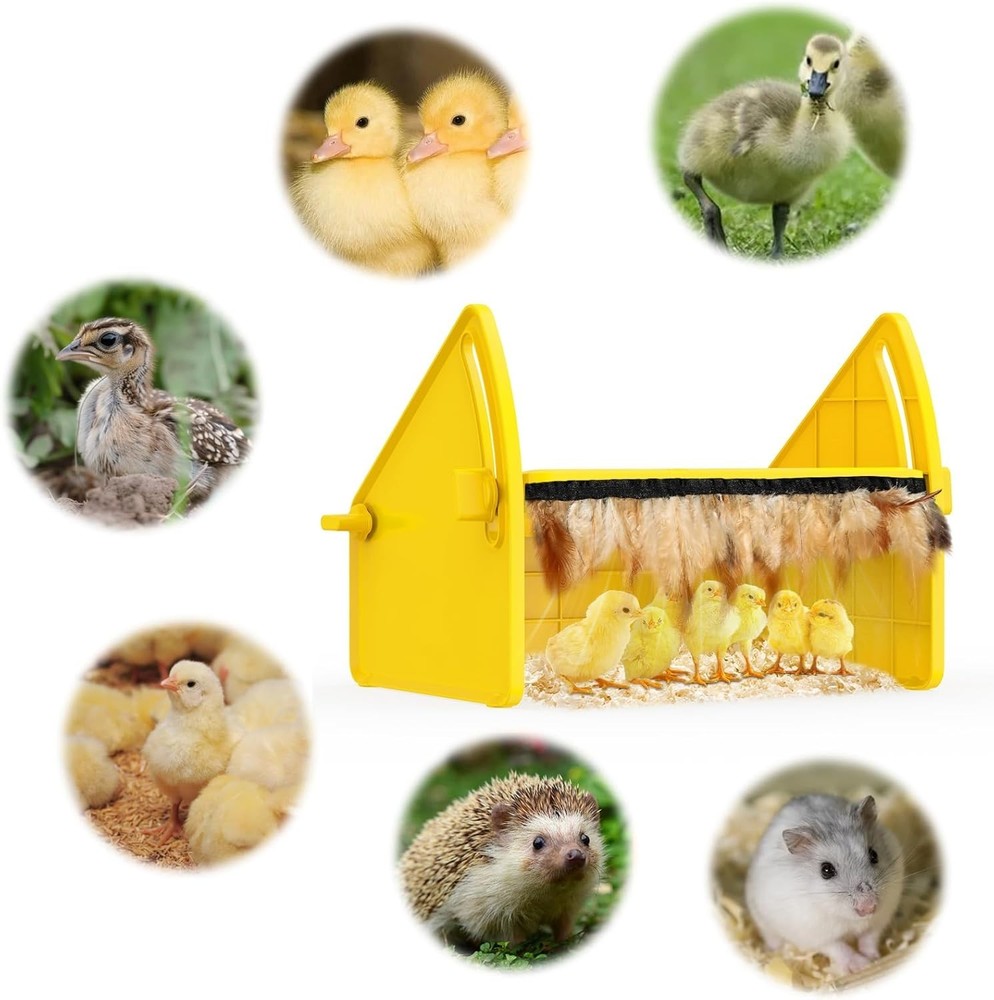 Yellow Adjustable Brooder Heater for Small Animals - Safe & Energy Saving Design