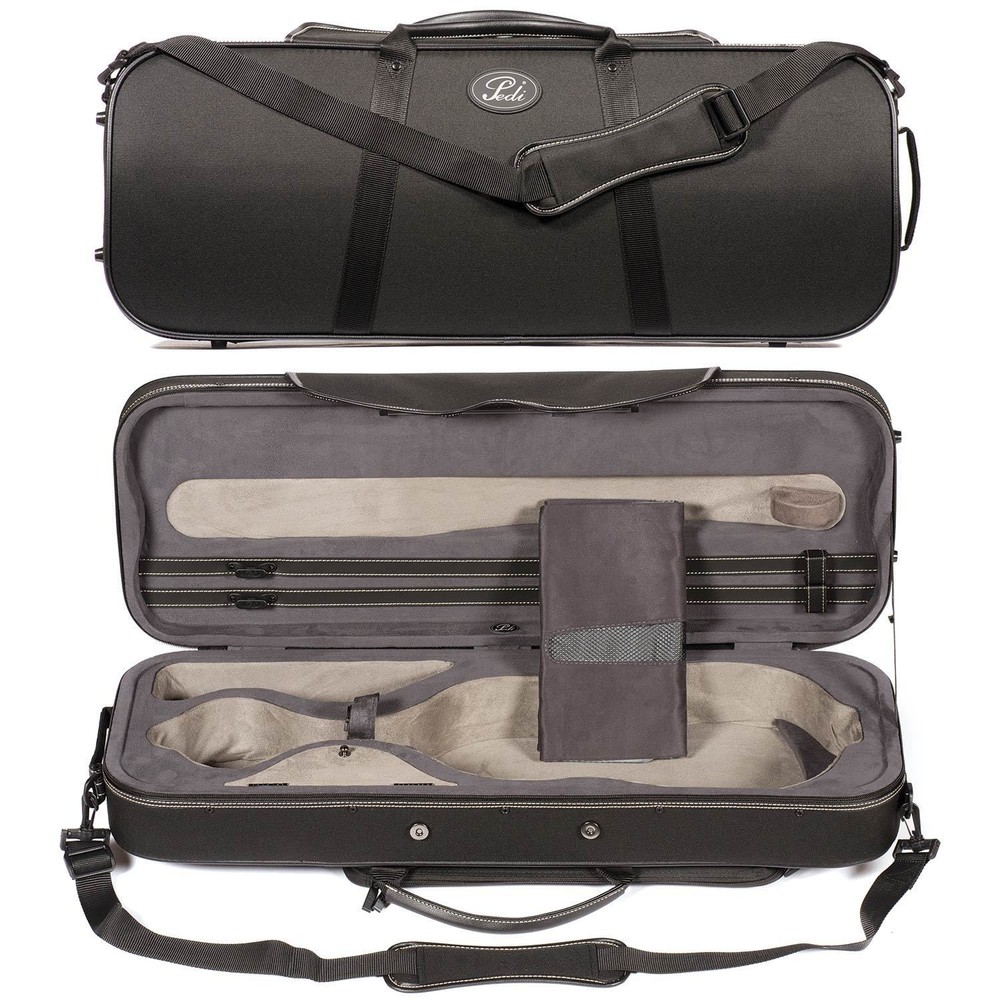 Pedi 16.5" Oblong Viola Case with Gray interior