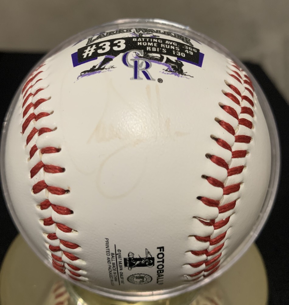 Larry Walker ‘97 MVP Signed Baseball