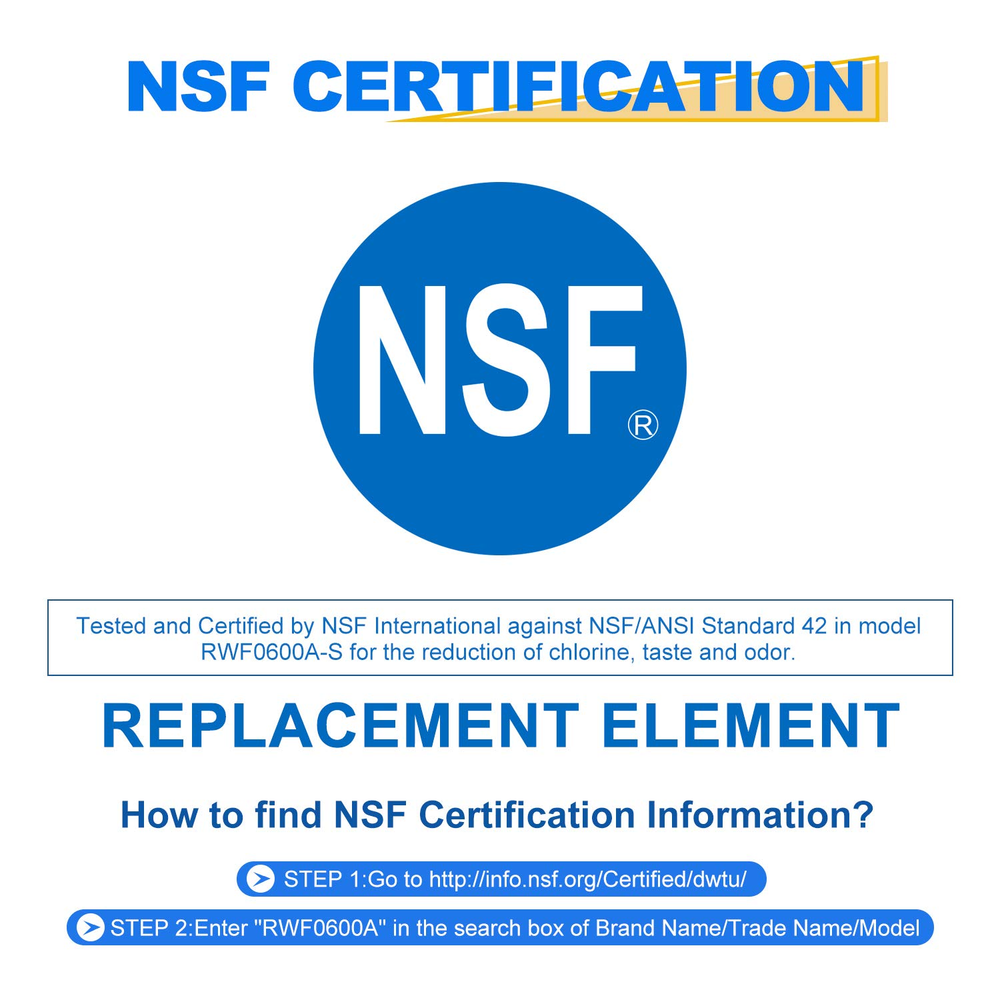 RWF0600A Refrigerator Water Filter Replacement for GE SmartWater MWFA, GWF 3pack