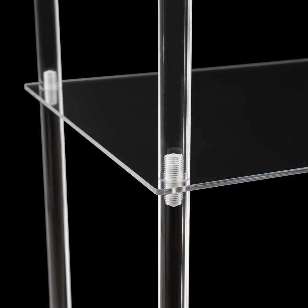 Acrylic Printer Stand 3-Tier Multifunctional Rolling Printer Table on Wheels