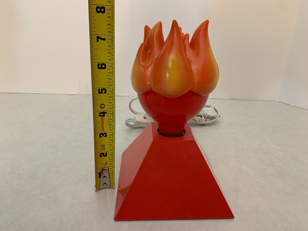 APA Electronics - Pyramid Light Lamp Nightlight - Red Flame Bulb - 7" Tall