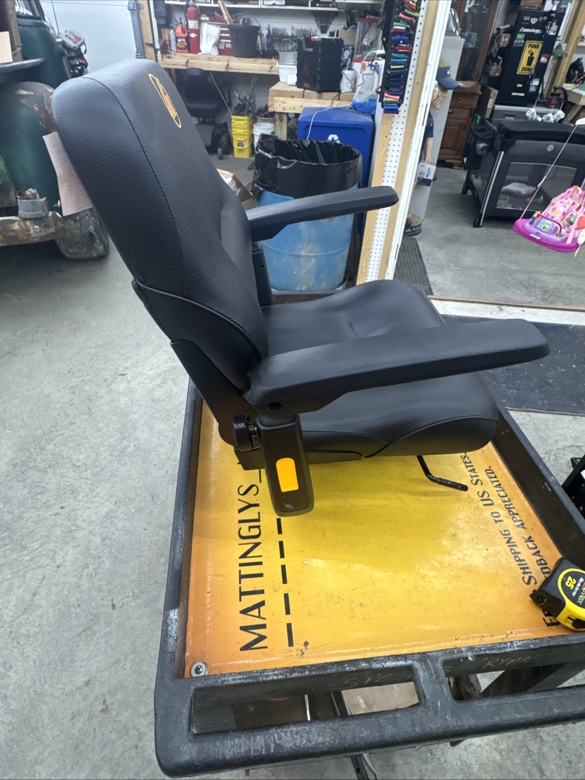 🥇Golden Companion Seat 18" X 16" ~NICE~ Armrest & Seat Mount!! *L@@K WoW*