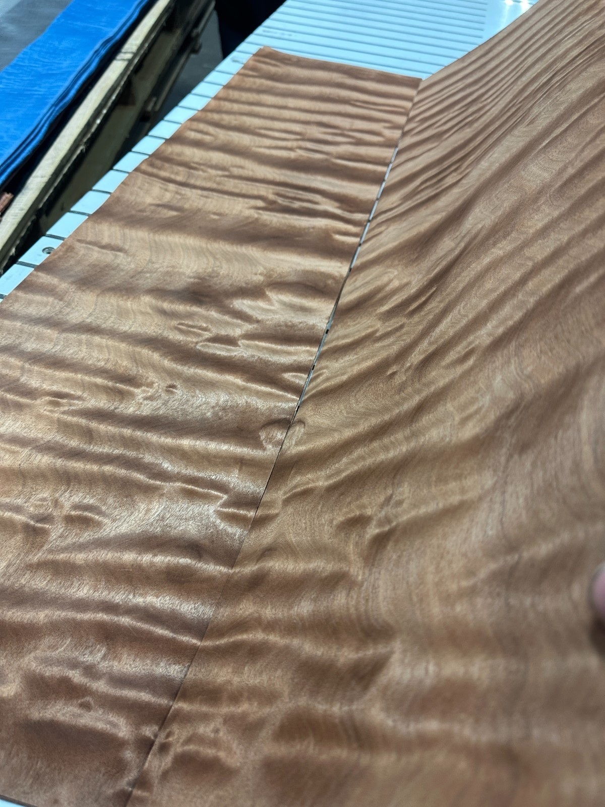 Pommele Sapele Raw Wood Veneer 2 sheets 41'' x 10'' 319S