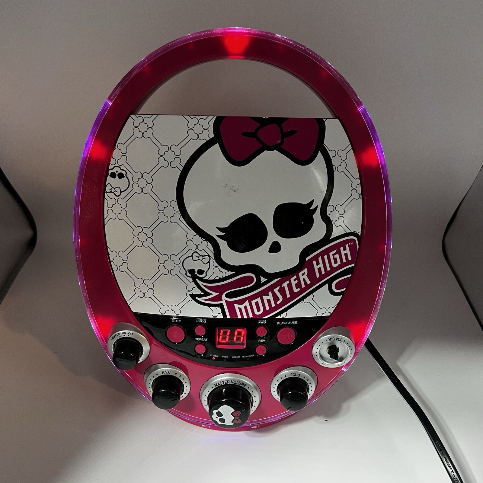 PartsRepair Monster High Disco party CD Player Karaoke Machine Light Up 70148-wm