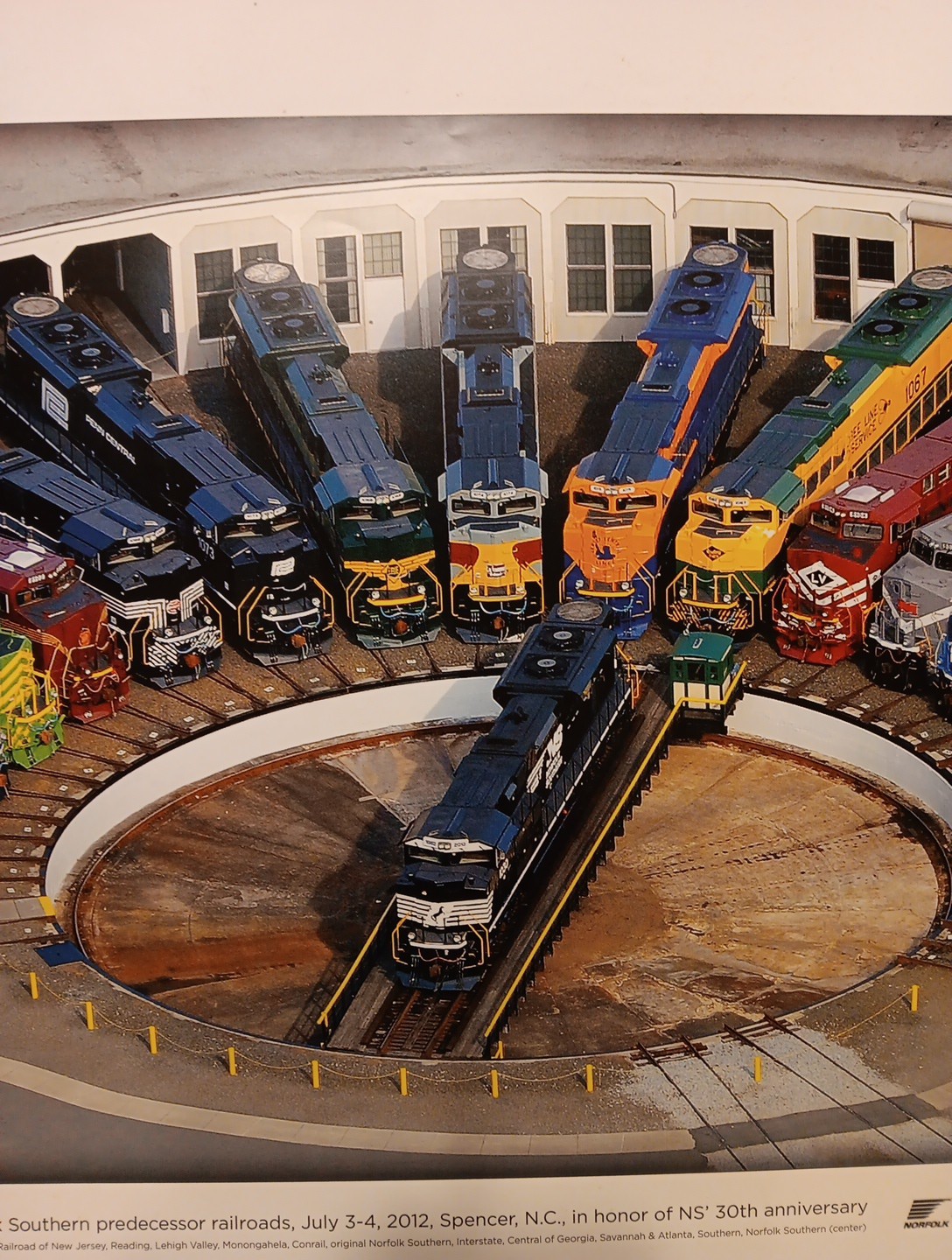 Norfolk Southern 30th Anniversary Spencer NC Train Locomotive Poster 17" By 36"