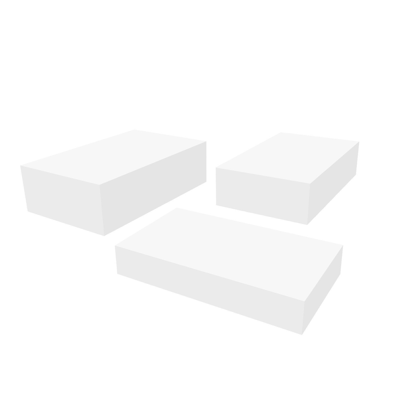 4Pcs White Acrylic Display Stands, Buffet Risers, Acrylic Nesting Stands Durable