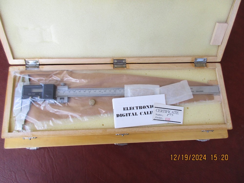 Electronic Digital Calipers 12" in solid wood case (2 are available)