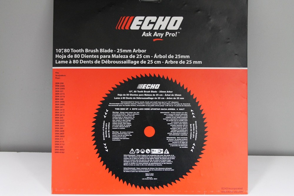 Genuine OEM ECHO 10" 80 Tooth Brush Blade