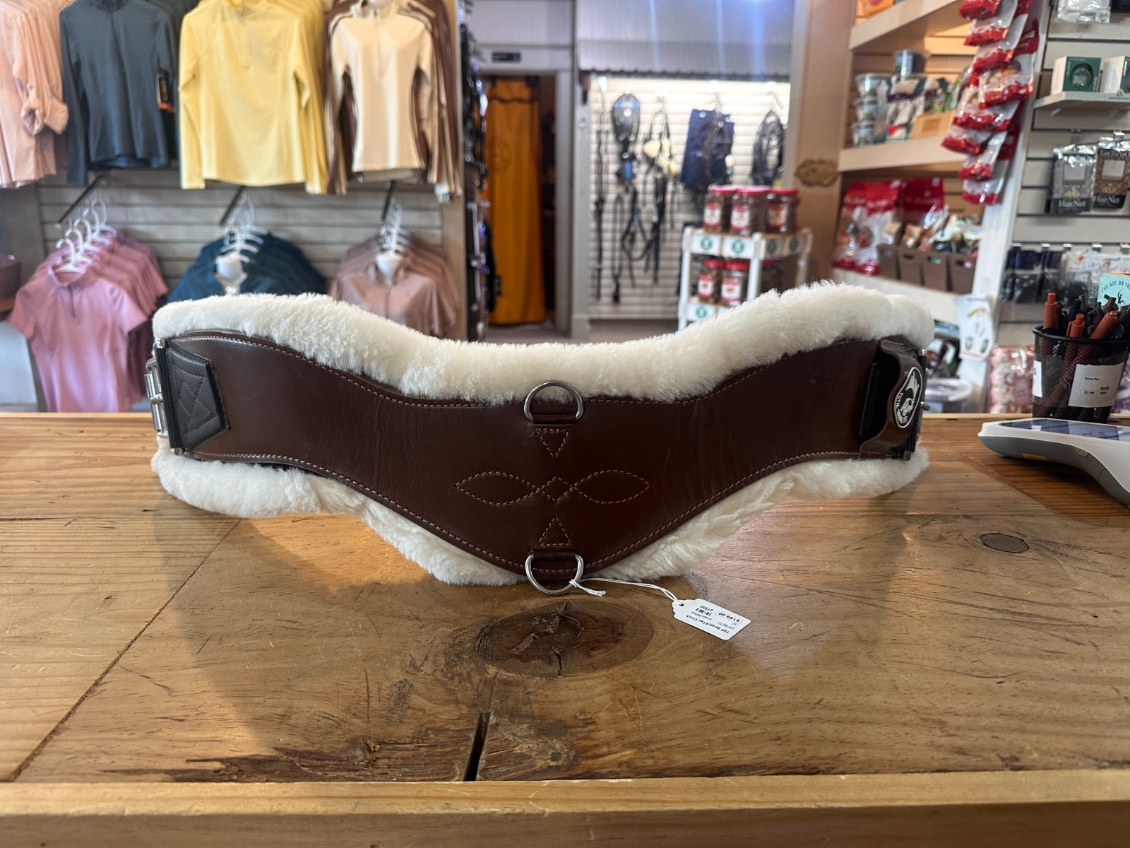 32" TOTAL SADDLE FIT Shoulder Relief Western Saddle Cinch~WOOL Fleece Bottom