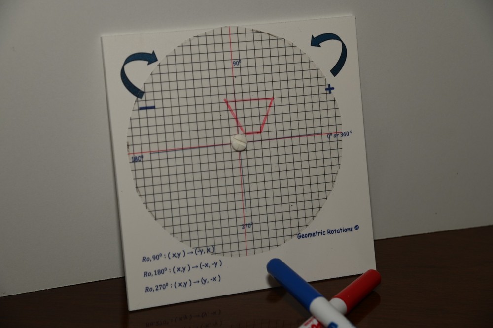 Math School supplies - Geometry Rotations Tool for Transformations