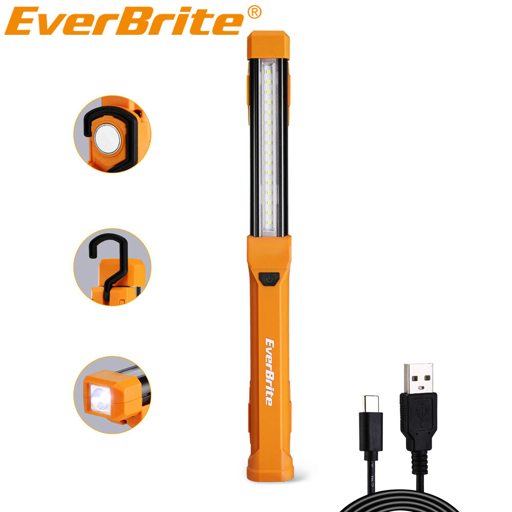 EverBrite 1000LM LED Work Light 4 Modes Rechargeable Work Light w/USB C Cable US