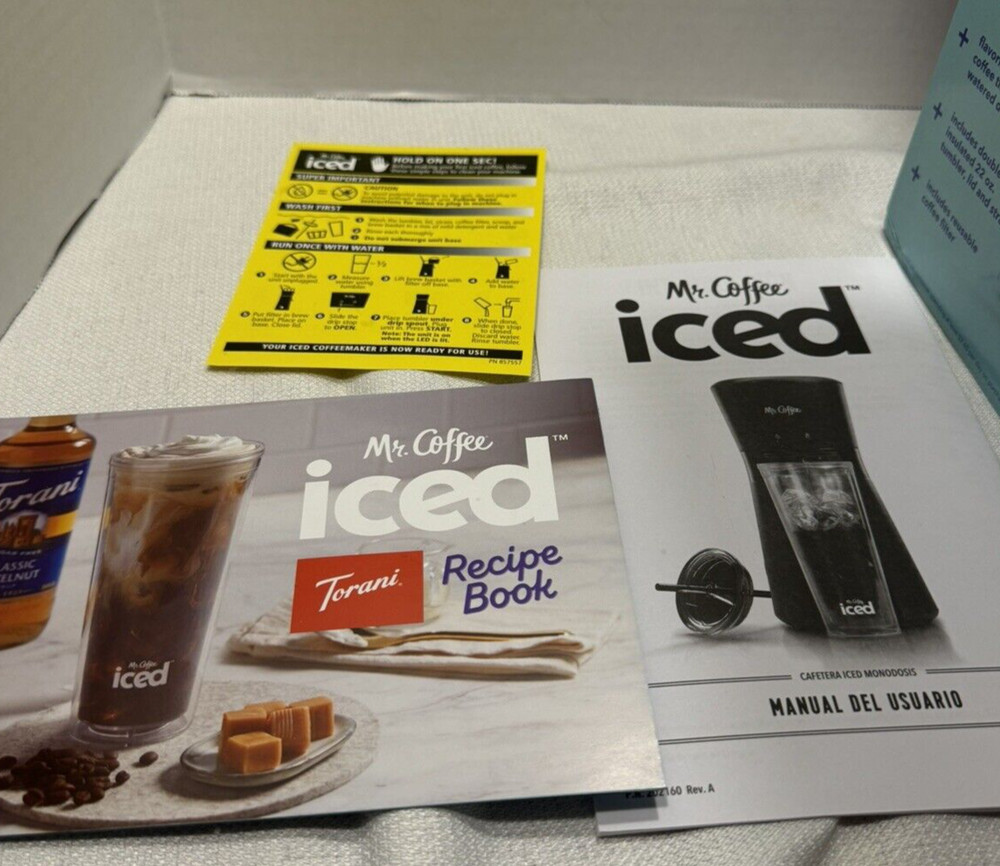 New/Open Box Mr. Coffee Single Serve Iced Coffeemaker, White
