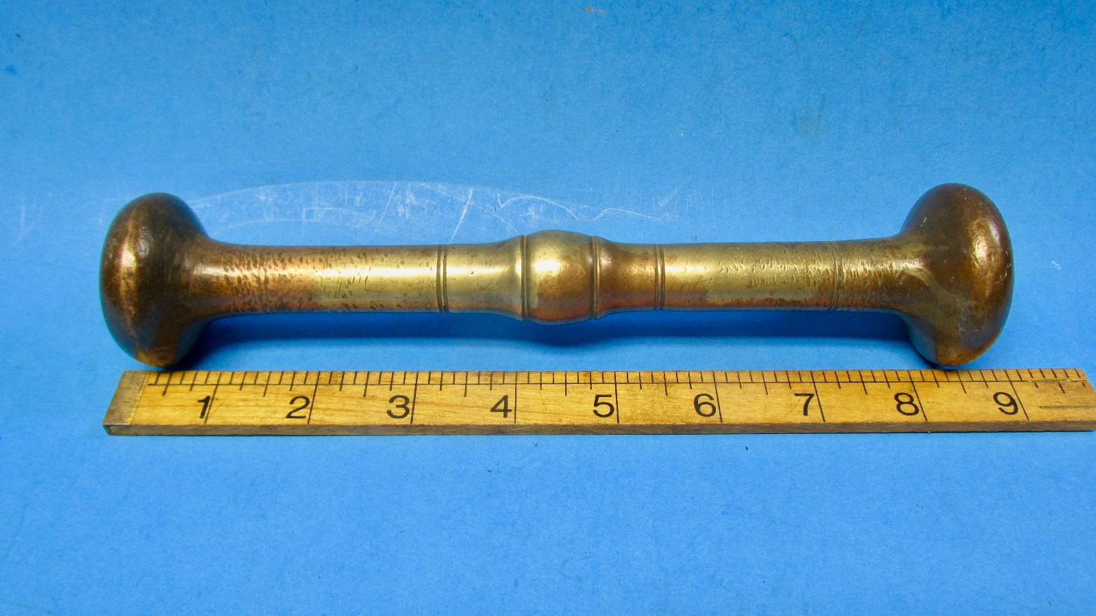 Antique Brass / Bronze Mortar Pestle Pharmacy Apothecary Heavy Solid 1 lb 15 oz