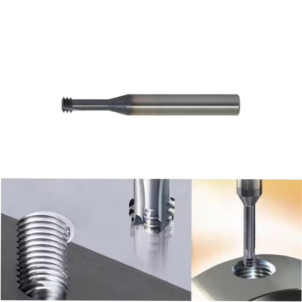 Solid Carbide Thread Mill UNC 4-40 TPI HRC60 3 Teeth Thread EndMill Cutter