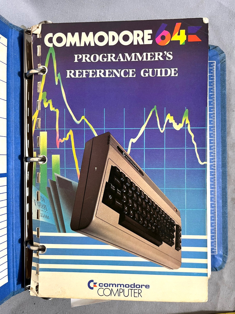 3 Ring Binder Commodore 64 Programmers Reference Guide CBM 1984 used worn a bit