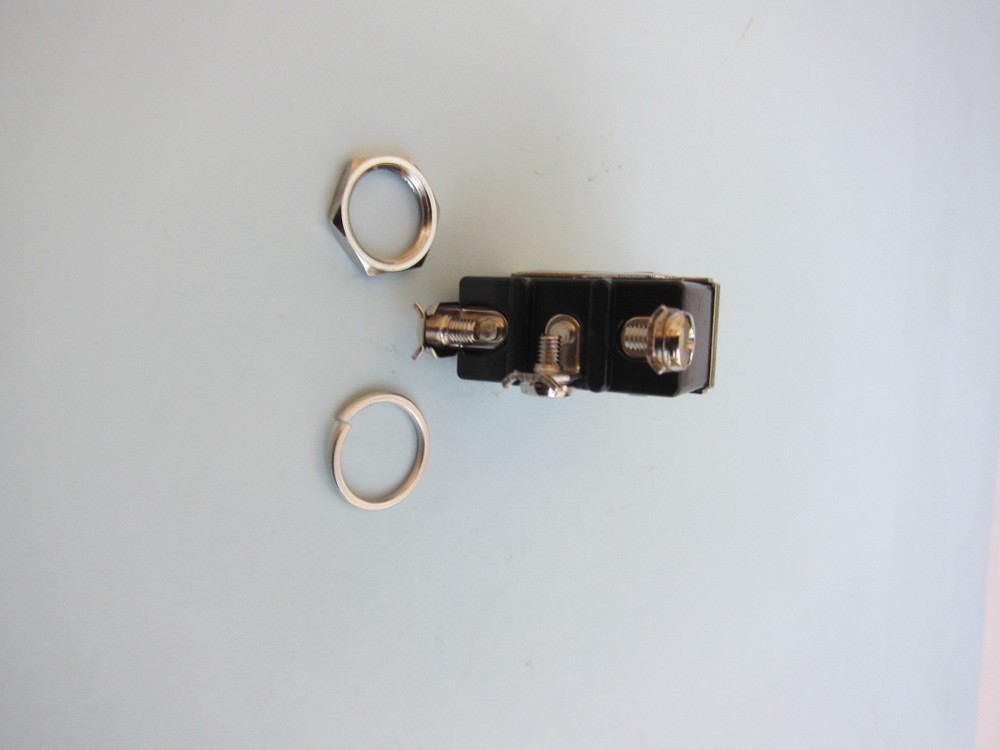 Lowrider Hydraulics or air bag 3-prong switch, panel & anodized blue extensions