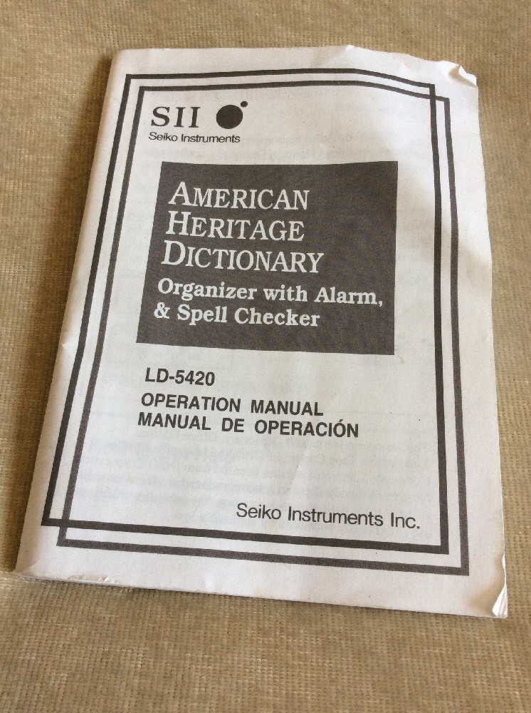 Seiko Instruments Manual LD-5420 Only