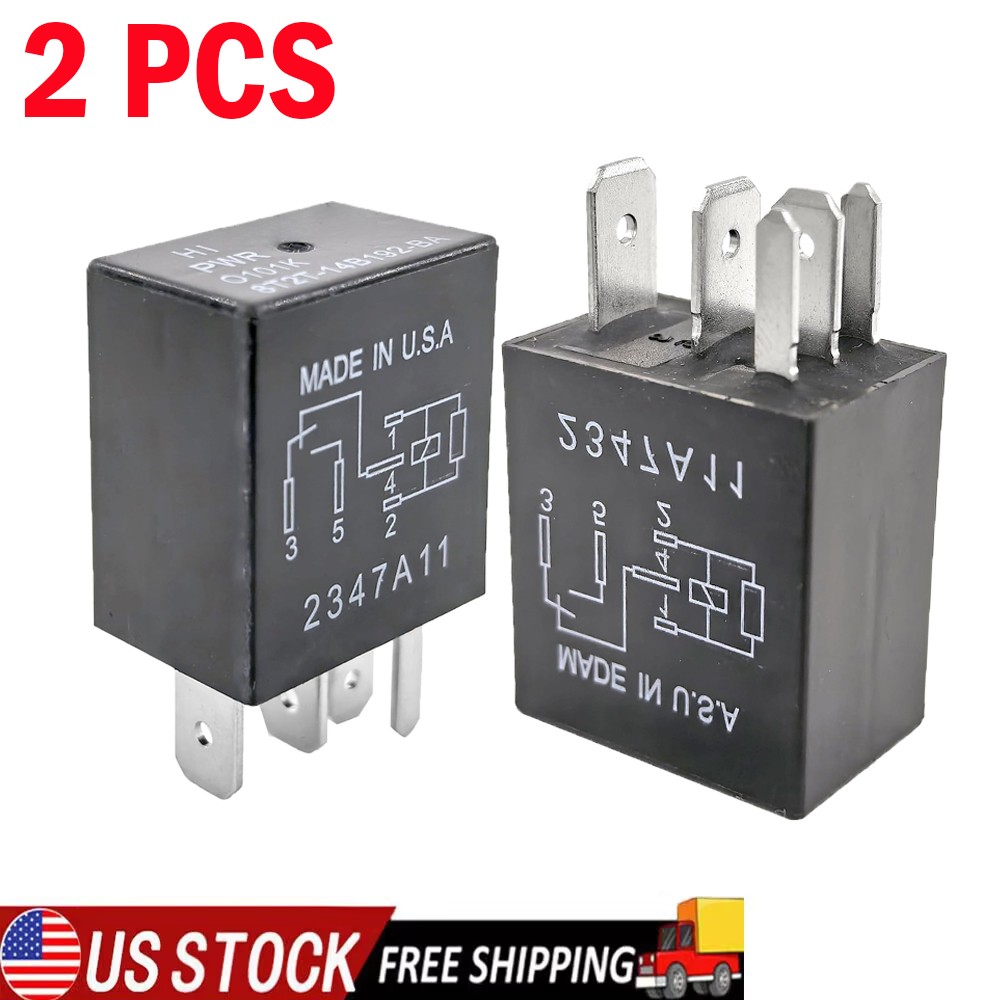 New 8T2T-14B192-BA FoMoCo HI PWR Relay 5Pins Automotive Relay 2pcs