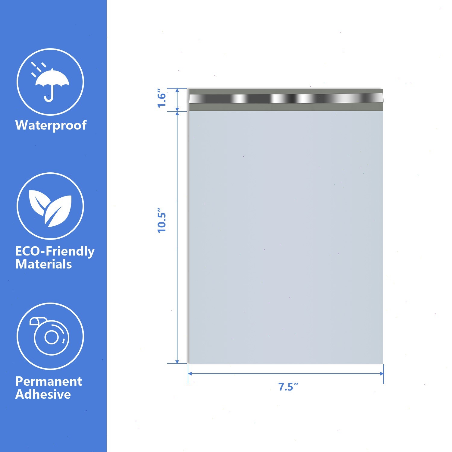 Poly Mailers Shipping Bags - 6x9 7.5x10.5 9x12 10x13 12x15.5 14x17 19x24 24x24