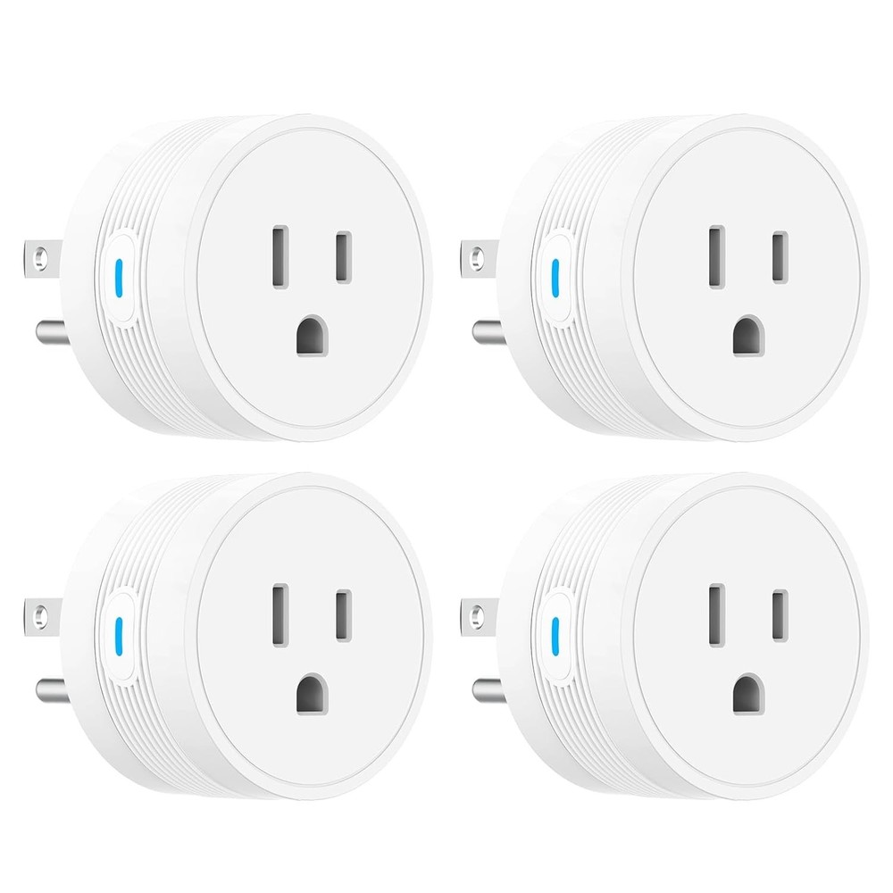 Powerful Bluetooth & Wi-Fi Smart Plug - Alexa & Google Assistant Ready 4-Pack