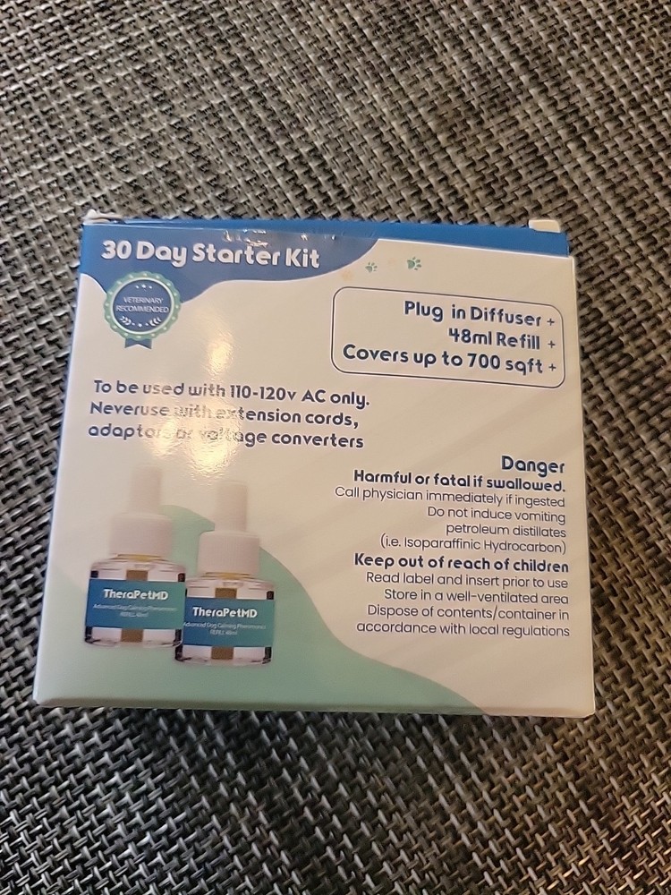 TheraPet MD Advanced Dog Calming Diffuser Kit 30 Days 2 Refills Only No Diffuser