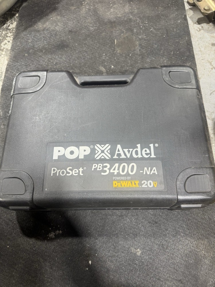 POP Avdel ProSet PB3400-NA Rivet Tool Dewalt Kit Tool & Case ONLY
