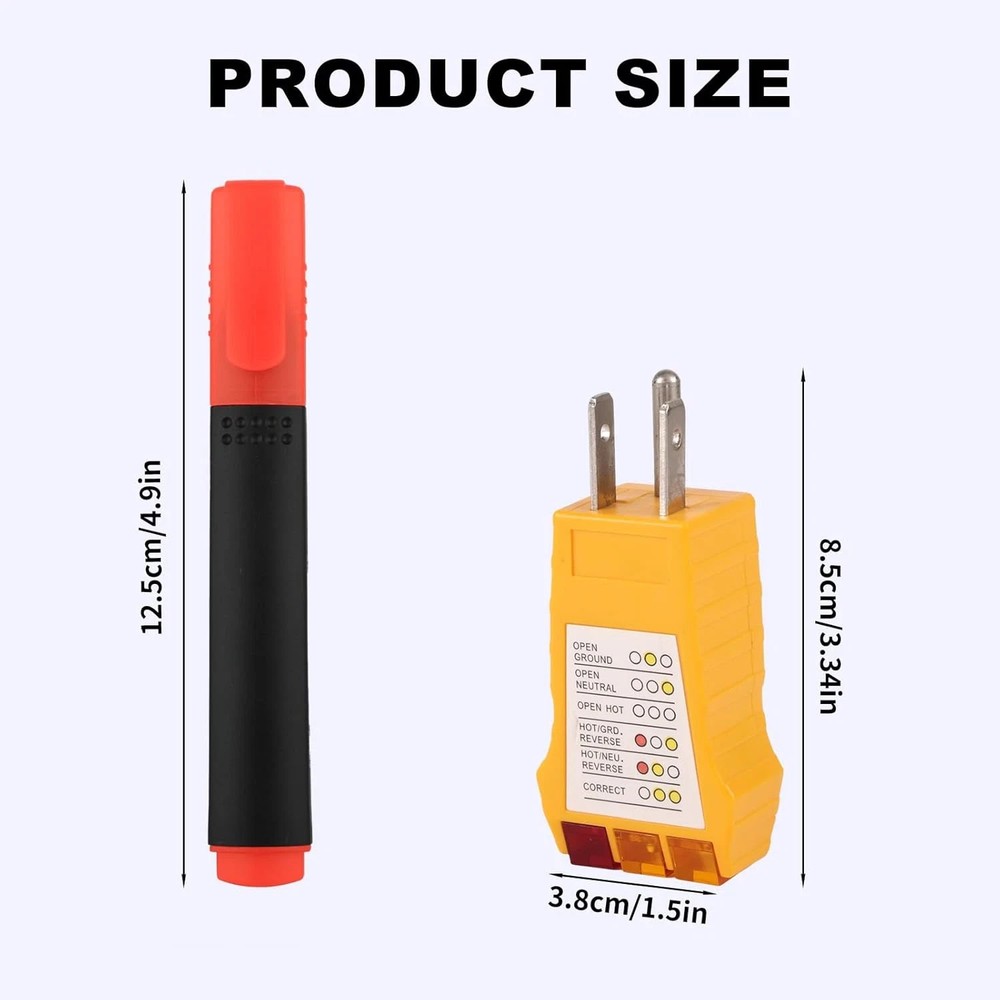Grounding Tester Kit, Conductivity Test Pen & Outlet Continuity Tester Ground Pr