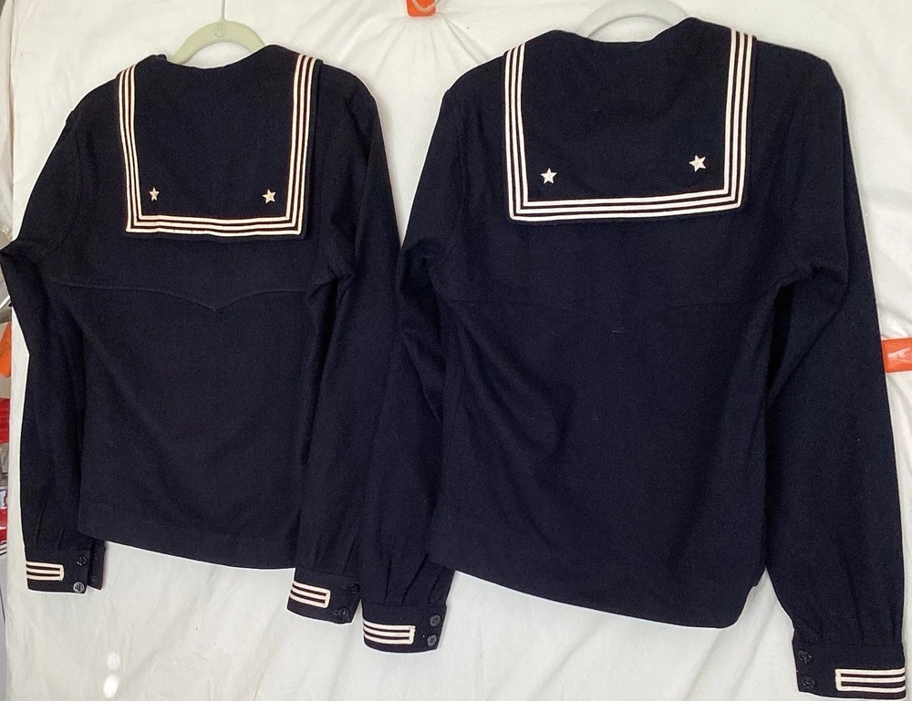 2 USN Navy Wool Cracker Jacker Uniforms 1st Class Engineering Aide & Machinists