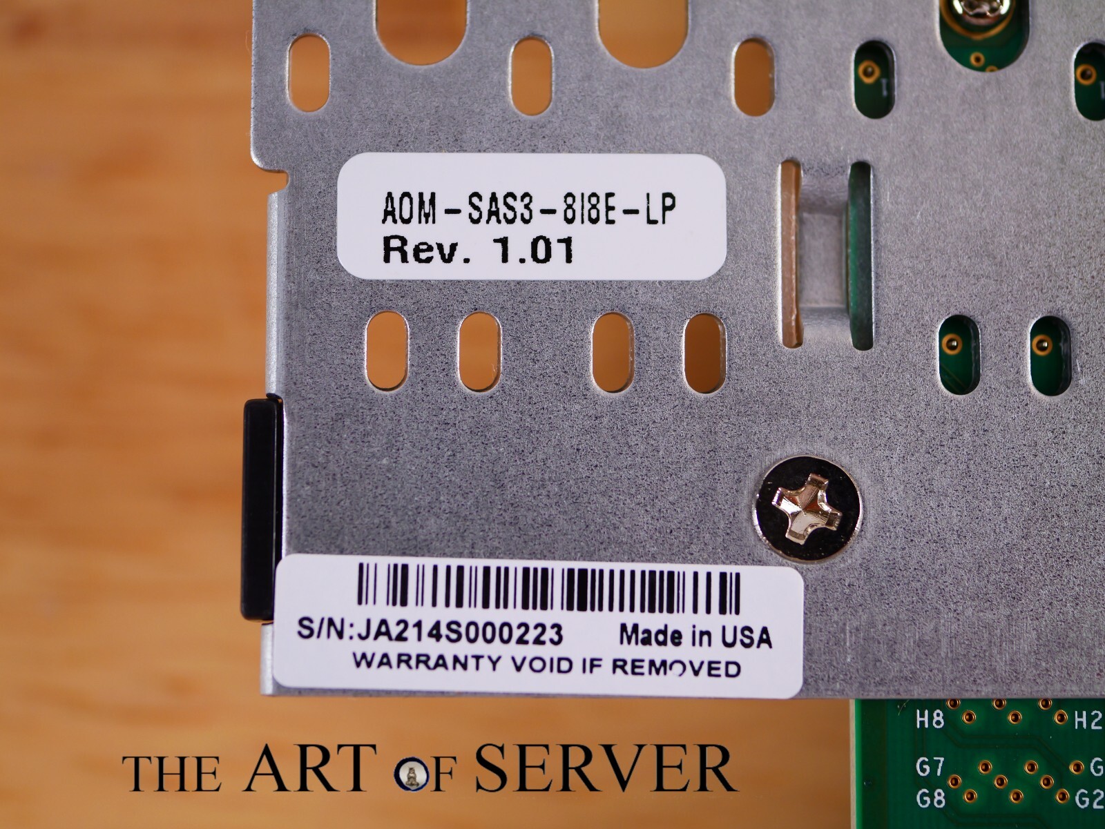 Supermicro AOM-SAS3-8I8E-LP SFF-8644 to SFF-8643 Adapter Low Profile PCI bracket