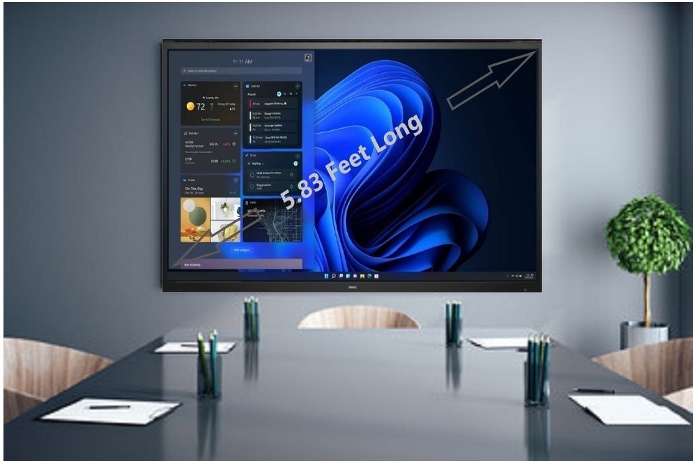 Dell C7017T Interactive Whiteboard With Mobile Stand_ Windows 11