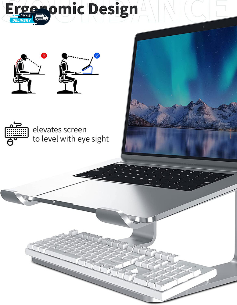 Laptop Stand Aluminum Computer Riser Ergonomic Laptops Elevator for Desk