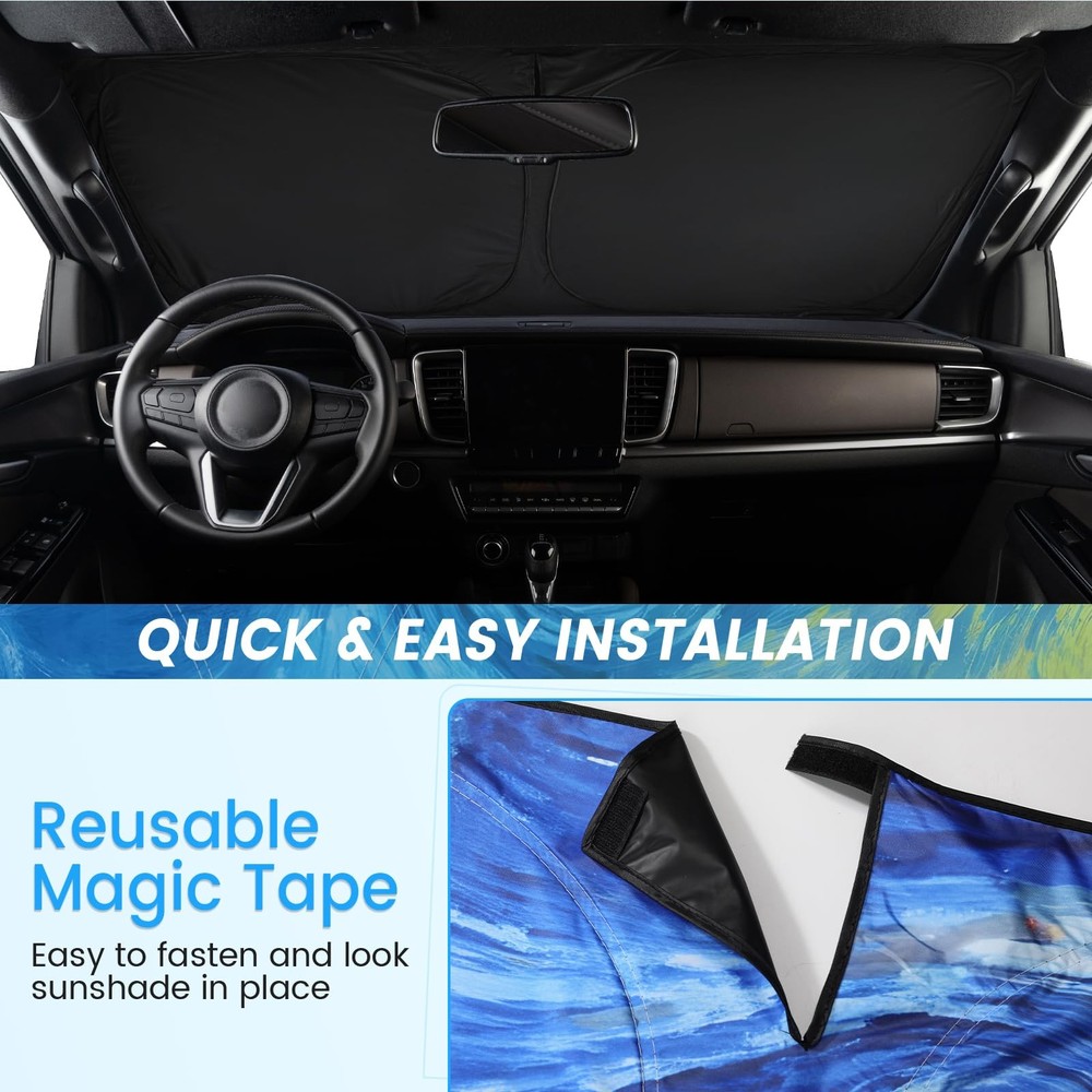 Windshield Sun Shade Windshield Sun Shade Foldable Offers Ultimate Protectio...