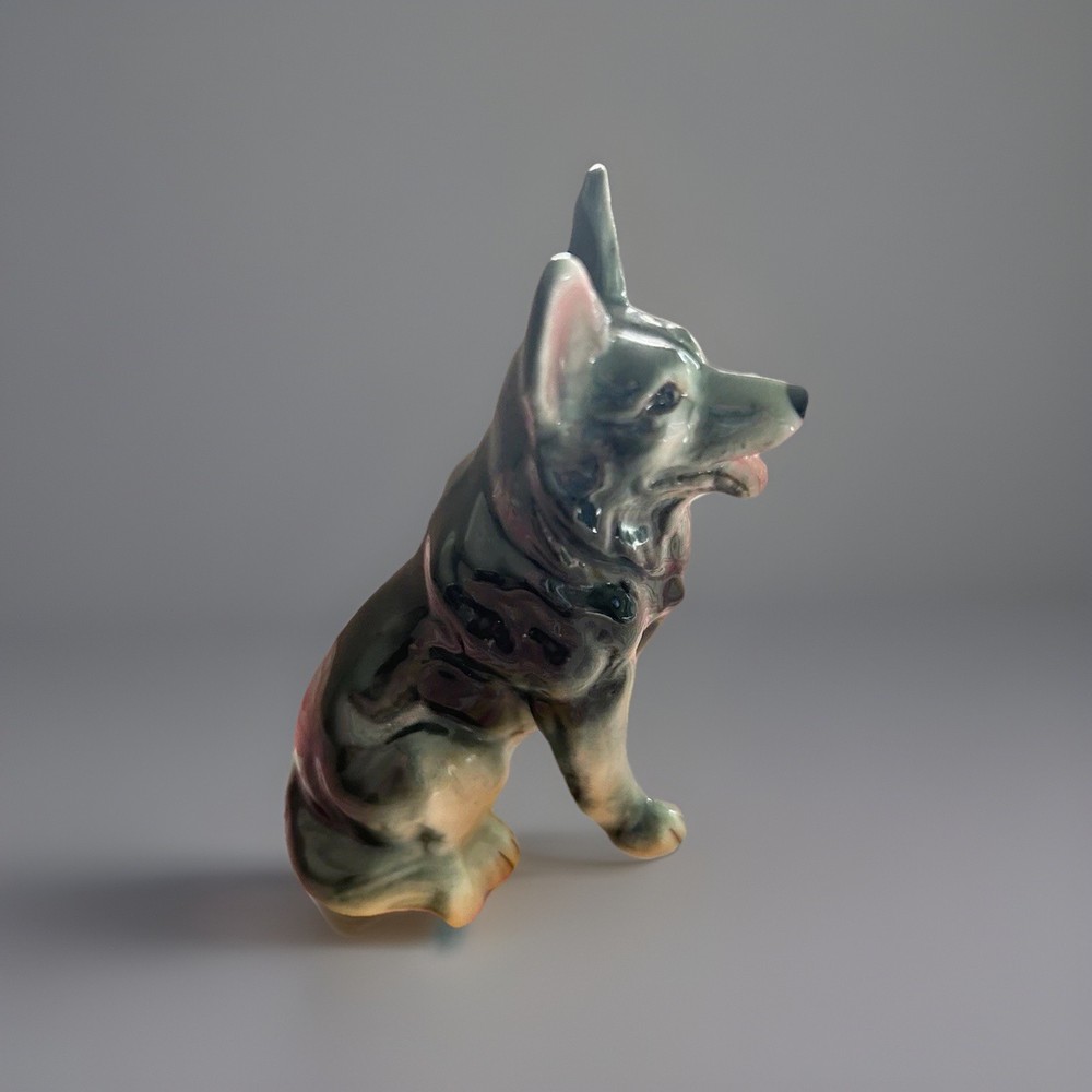 Vintage Ceramic German Shepherd Figurine