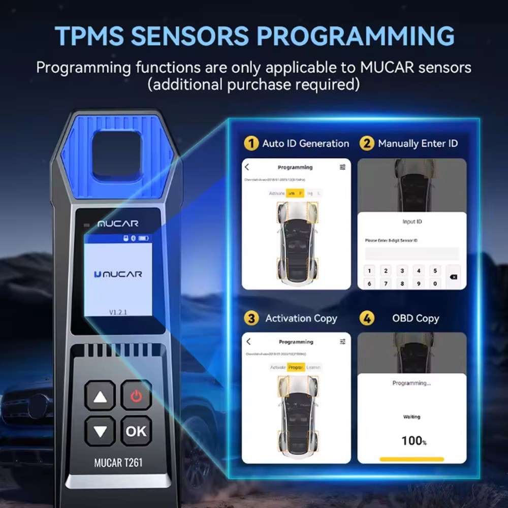 THINKSCAN 689BT+T261 TPMS Tool Free Update Bidirectional OBD2 Scanner ECU Coding