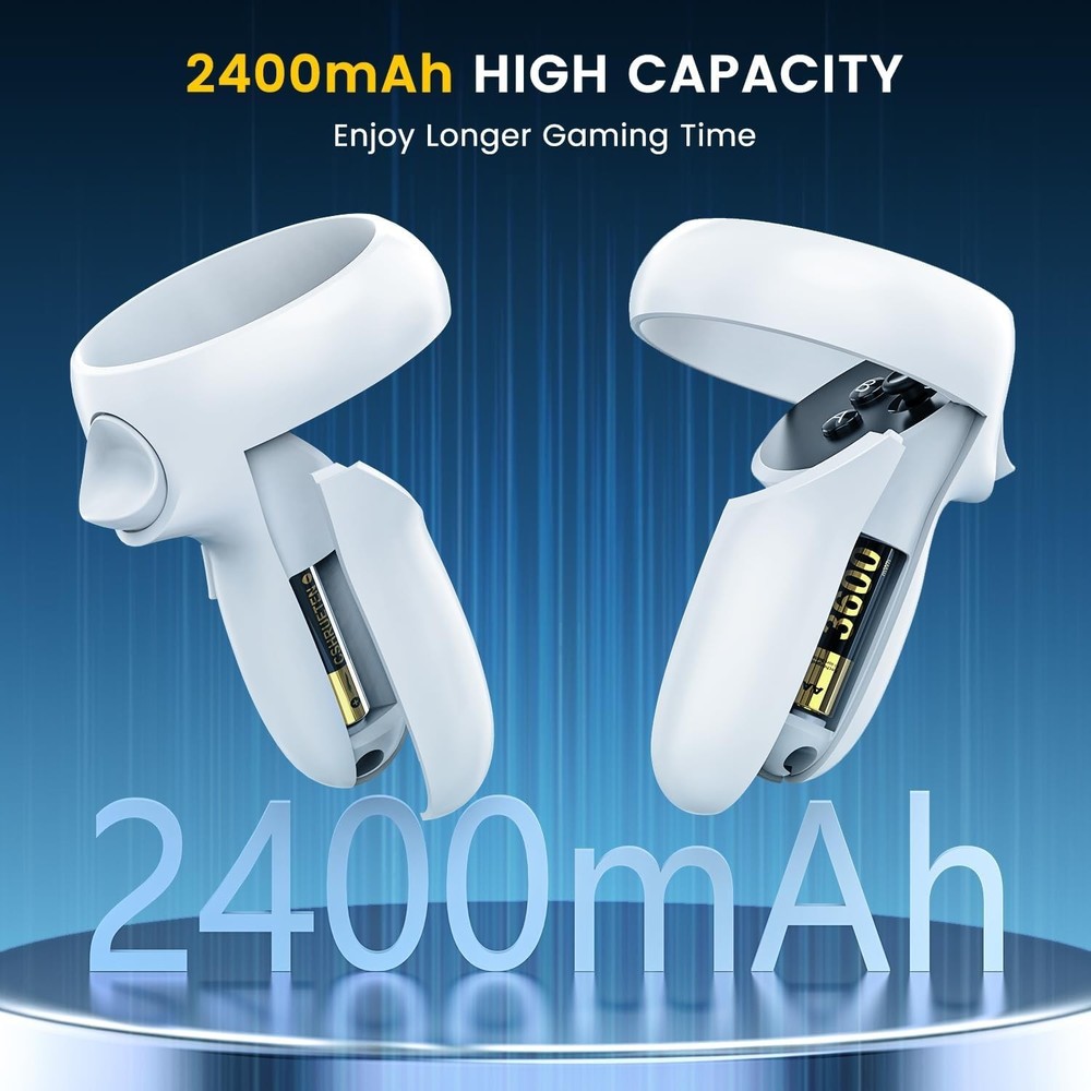 For Meta Quest 2/3/3S Controller Accessories Rechargeable Battery Pack with C...