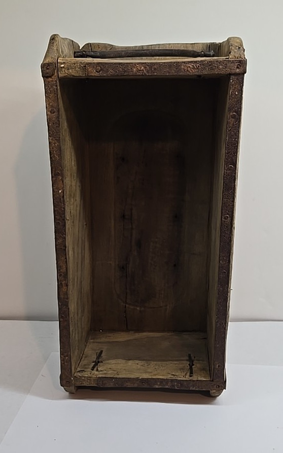 Vintage Wooden Brick Mold Rustic Farmhouse Cabin Decor Man Cave Wood Box Shelf