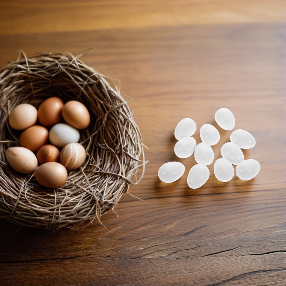 20 Pcs Parrot Egg Attracting Device Artificial Fake Eggs for Decor