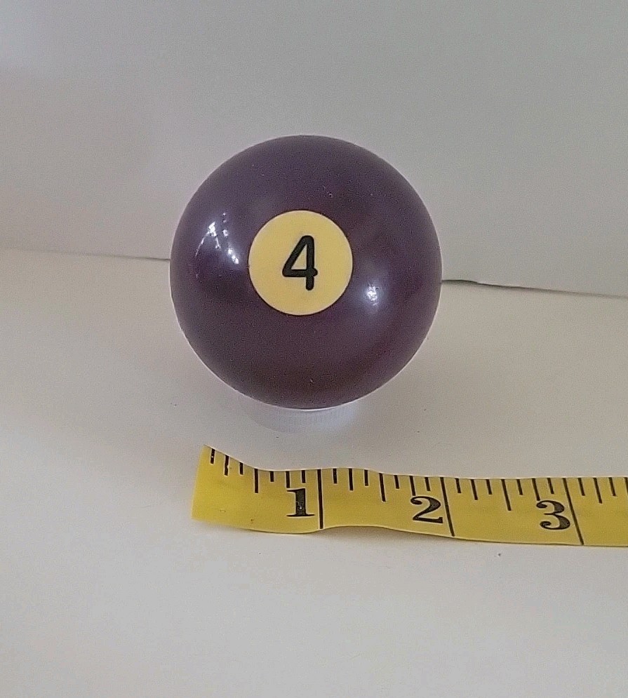 Vintage No. 4 Solid Purple Pool Ball Billiard 2" Replacement (E)