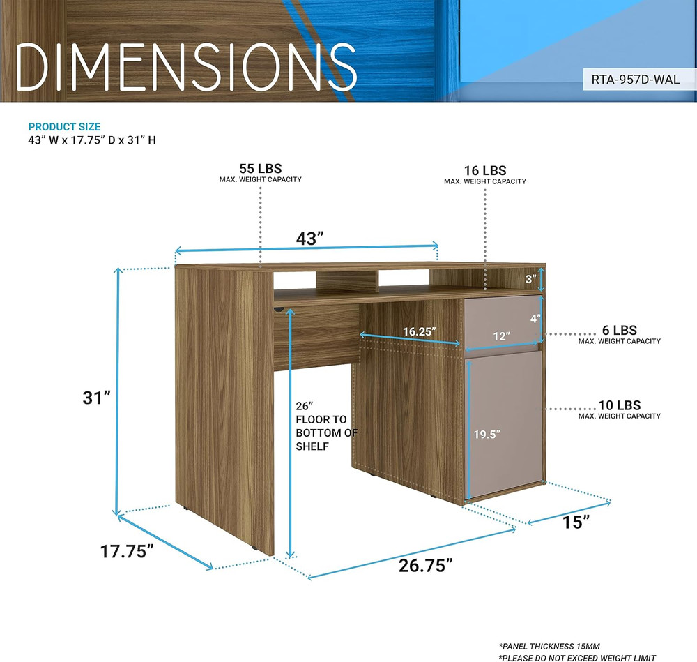 Stylish Home Office Workstation with Ample Storage Solutions