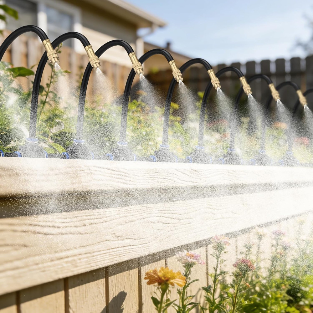 49Ft Drip Irrigation System Kit - Includes 15Pcs 360° Adjustable Sprayers, 5/16"