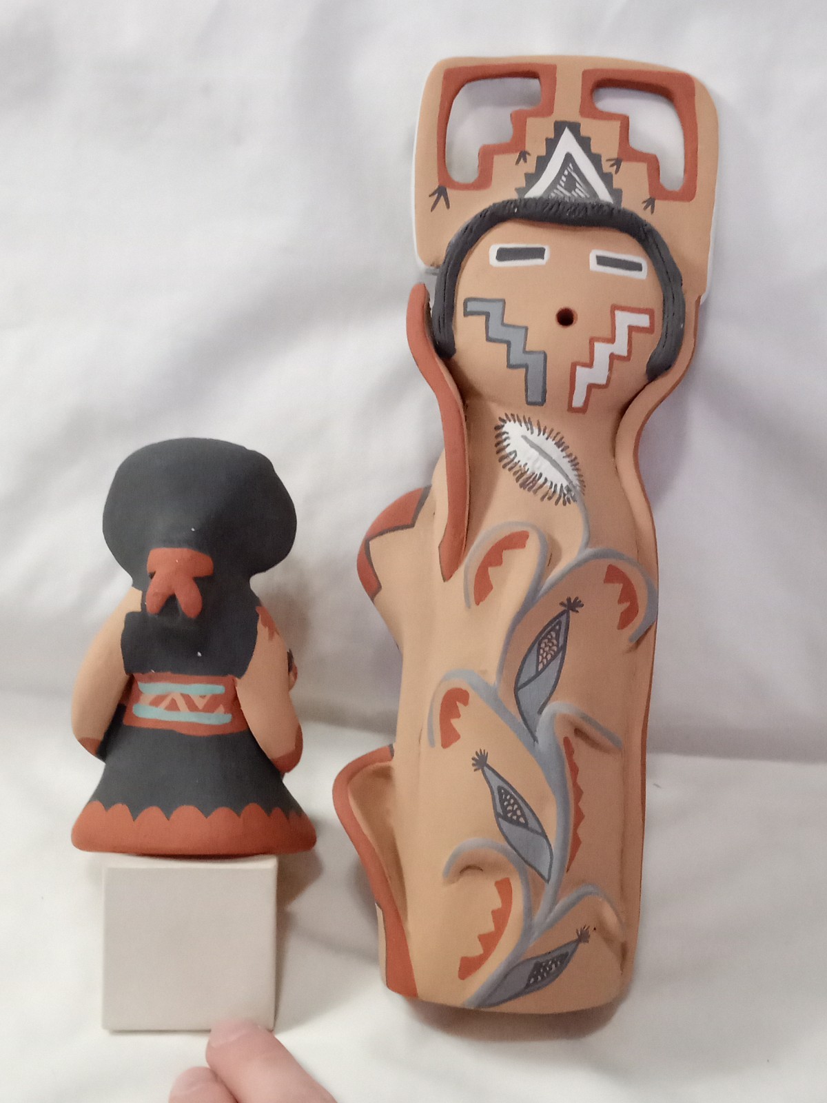 Native American Jemez Pottery Storyteller Set, Emily Fragua Tsosie & Caroline Sa