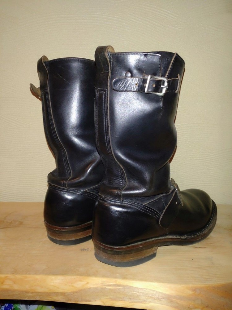 WHITE'S Boots Leather Black Nomad Engineer Boots Size 9FF
