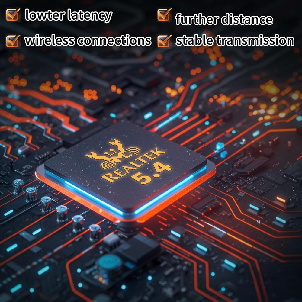 USB Bluetooth 5.4 Adapter for Desktop PC: Long Range 500FT Wireless Dongle with