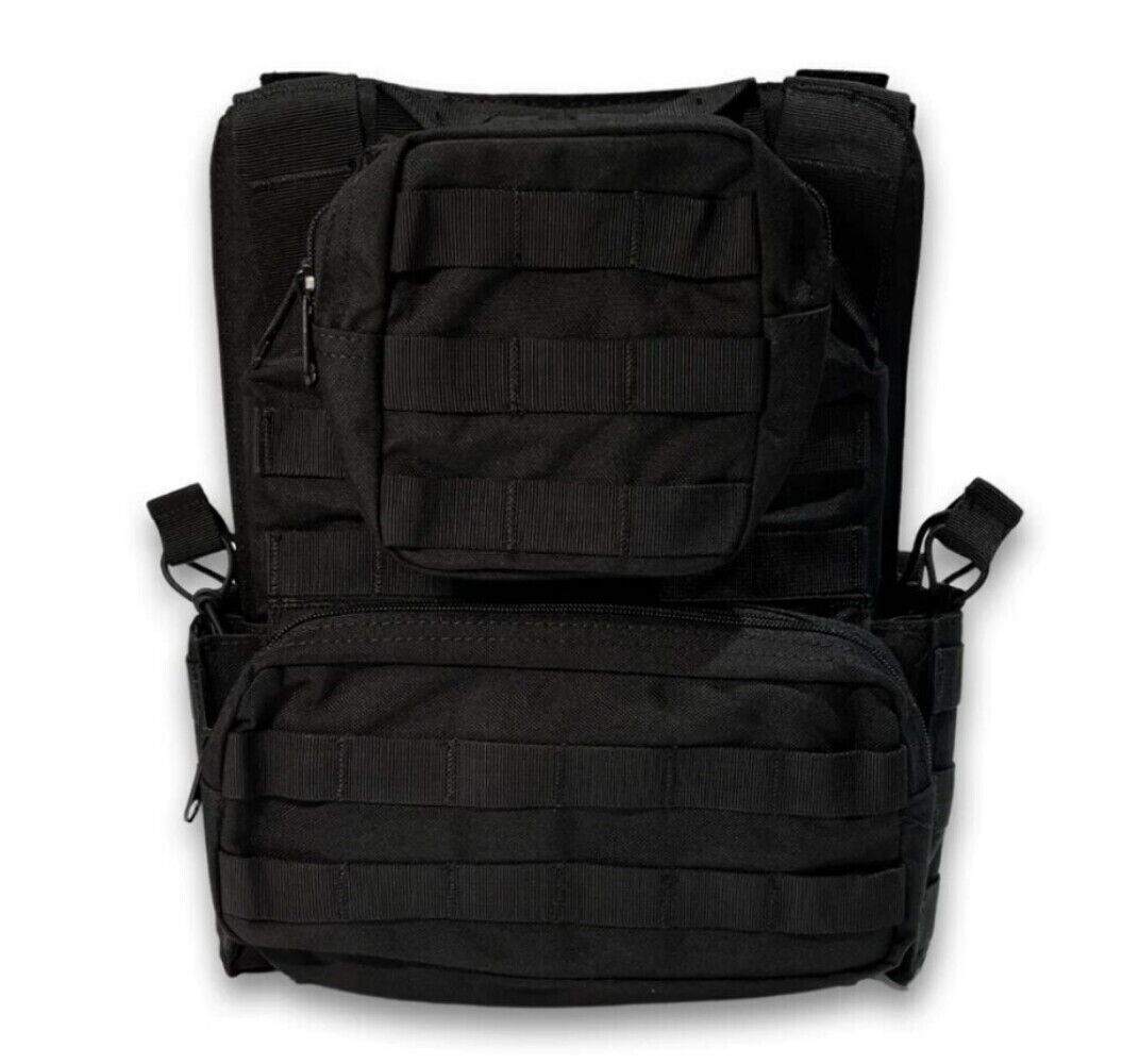 Urban Assault Black Storm Tactical Vest Plate Carrier