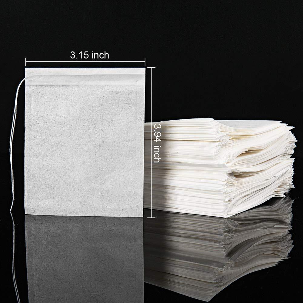 Disposable Empty Cotton Drawstring Seal Filter Loose Leaf Tea Bags