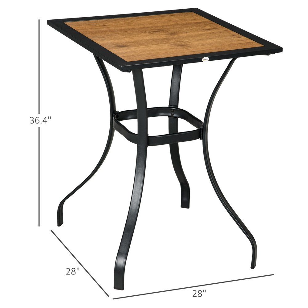 22" Outdoor Side Table with Umbrella Hole