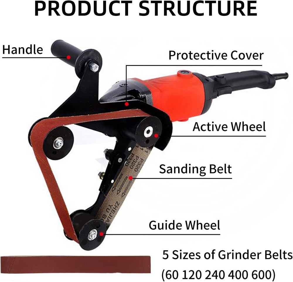 Belt Sander Adapter for Angle Grinder - Polishing Grinder