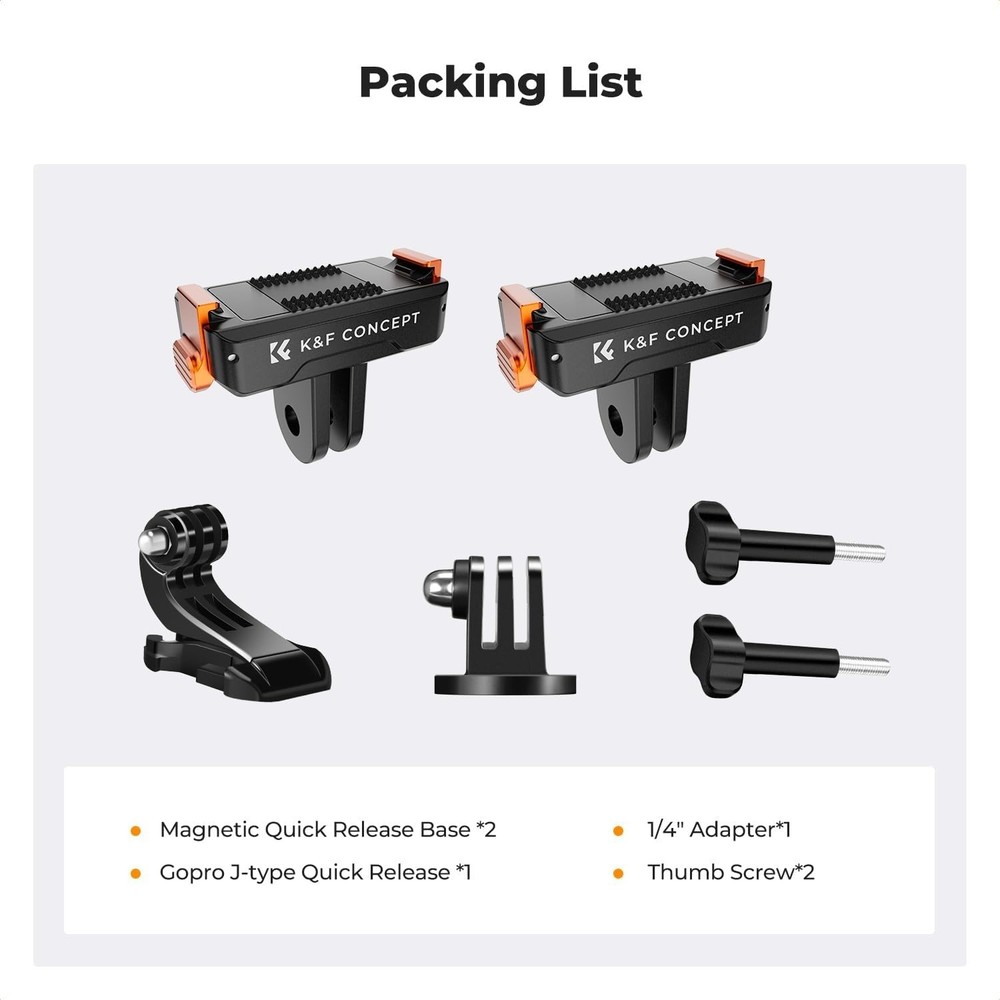 2 Pack Magnetic Quick Release Adapter Mount for DJI Osmo Action 5 Pro, Extens...